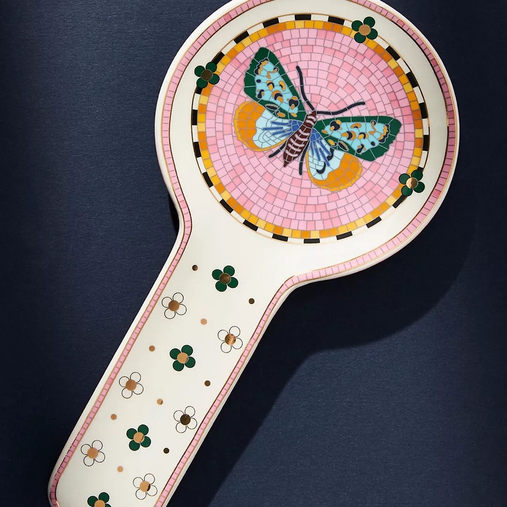 Anthropologie Bistro Garden Tile Spoon Rest - Thumbnail 2